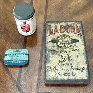 Antique Tins Lot of 3